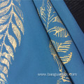 Breathable Gold Foil Printed 100% Polyester Chiffon Cloth